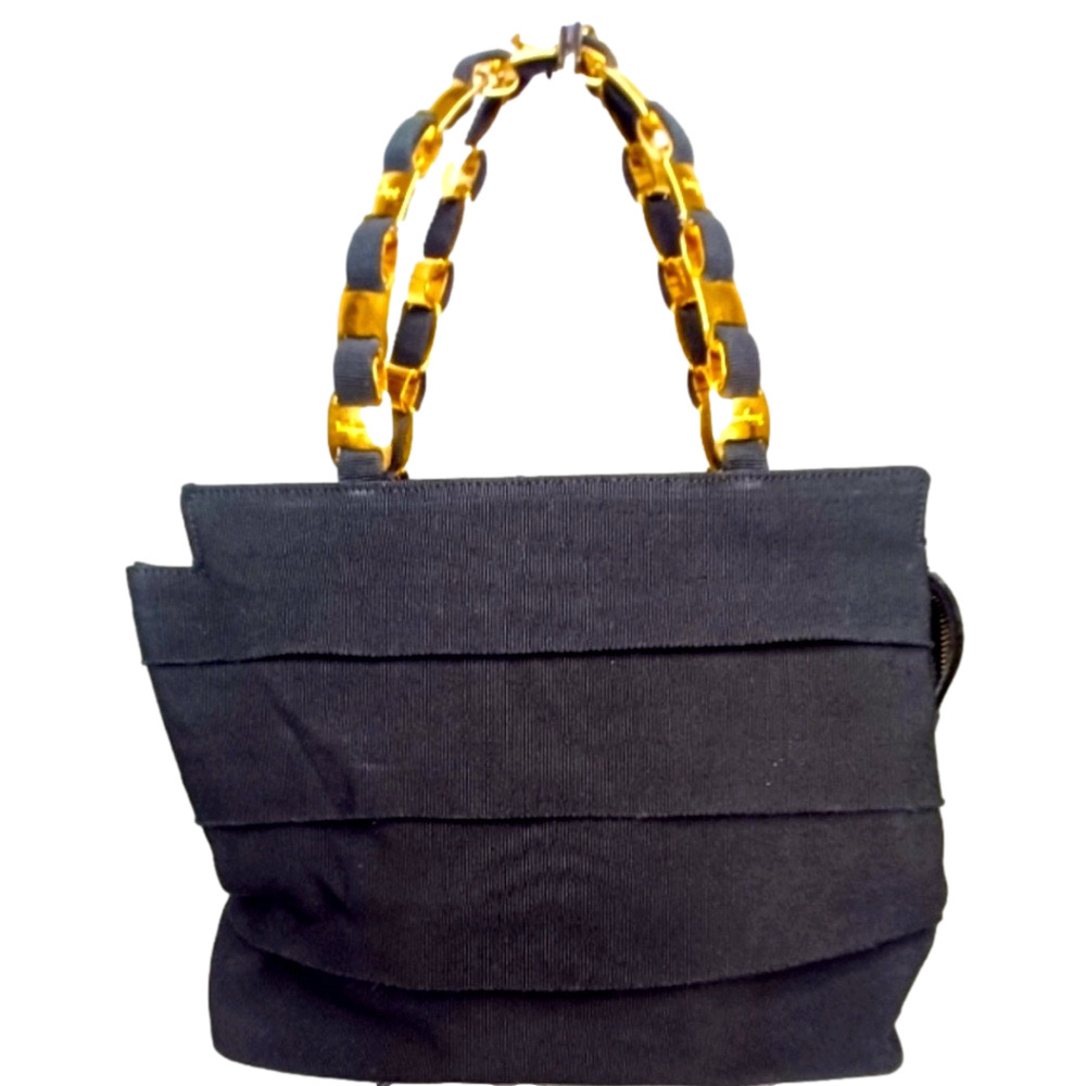 Salvatore Ferragamo Vara Canvas and Leather Bag with COA